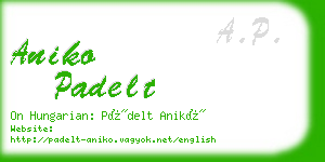 aniko padelt business card